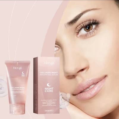 HOYGI Collagen Night Wrapping Mask Peel-Off Mask Facial Moisturizing Mask - 75g - Thumbnail 3