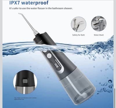 Water Dental Flosser Cordless for Teeth Cleaning - 4 Modes Oral Irrigator 300ML - Thumbnail 5