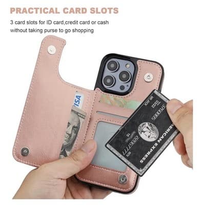 iPhone 14 Pro Wallet Case – Rose Gold - Thumbnail 3