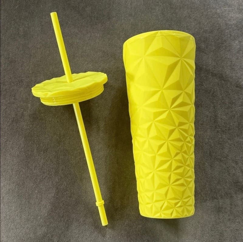 Starbucks Yellow Geometric Studded Cold Cup Tumbler 24 oz - Thumbnail 4