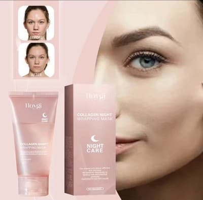 HOYGI Collagen Night Wrapping Mask Peel-Off Mask Facial Moisturizing Mask - 75g - Thumbnail 2