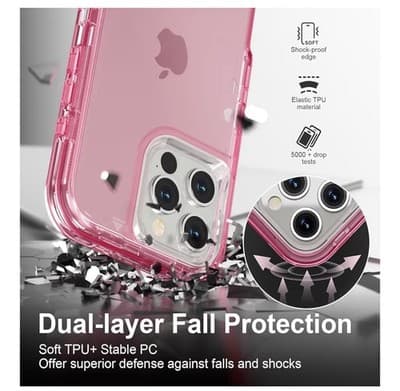 iPhone 16 Pro Case – Heavy Duty Shockproof | Crystal Pink (6.3") - Thumbnail 4
