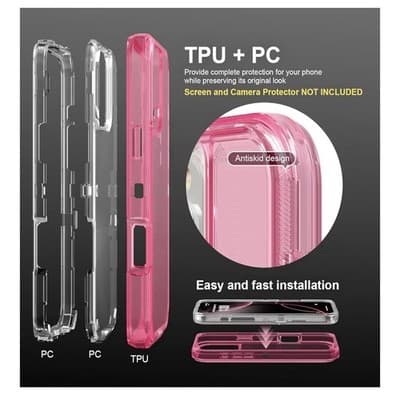 iPhone 16 Pro Case – Heavy Duty Shockproof | Crystal Pink (6.3") - Thumbnail 3