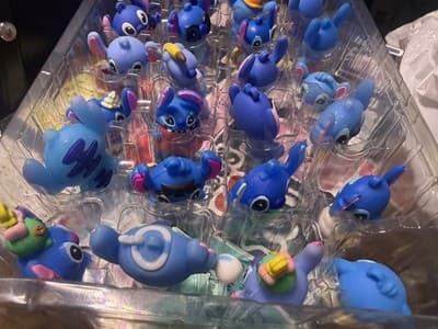 Lot of 24 Blue Stitch Character Figures Miniatures Toys Kids Play Fun - Thumbnail 8