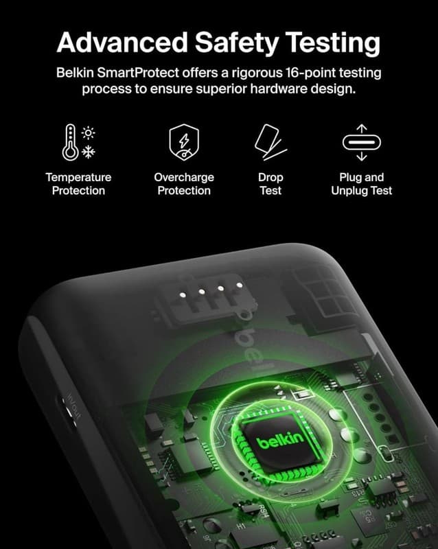 Belkin BoostCharge 20,000mAh Power Bank 15W with 3 Ports - Blue - Thumbnail 3