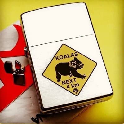 Zippo Roadsign Australia Lighter Collection Set of 6 Kangaroos Koalas New in Tin - Thumbnail 3