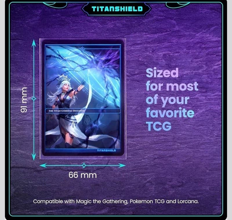TitanShield 150 Count Standard Size Card Protection Sleeves 66mm x 91mm - Thumbnail 2