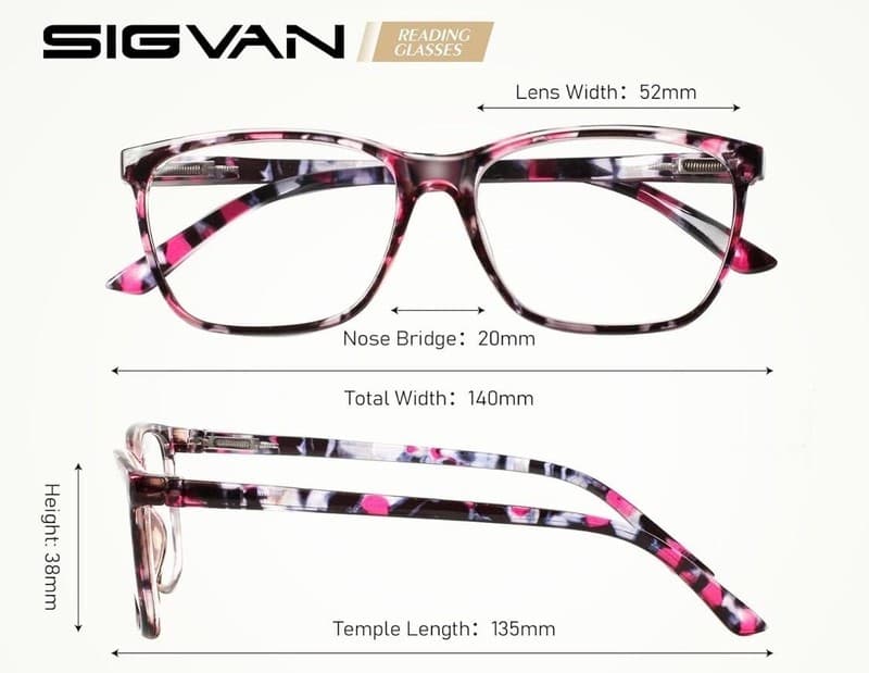 SIGVAN Ladies Blue Light Blocking Reading Glasses Fashion Floral Pattern Spring - Thumbnail 2