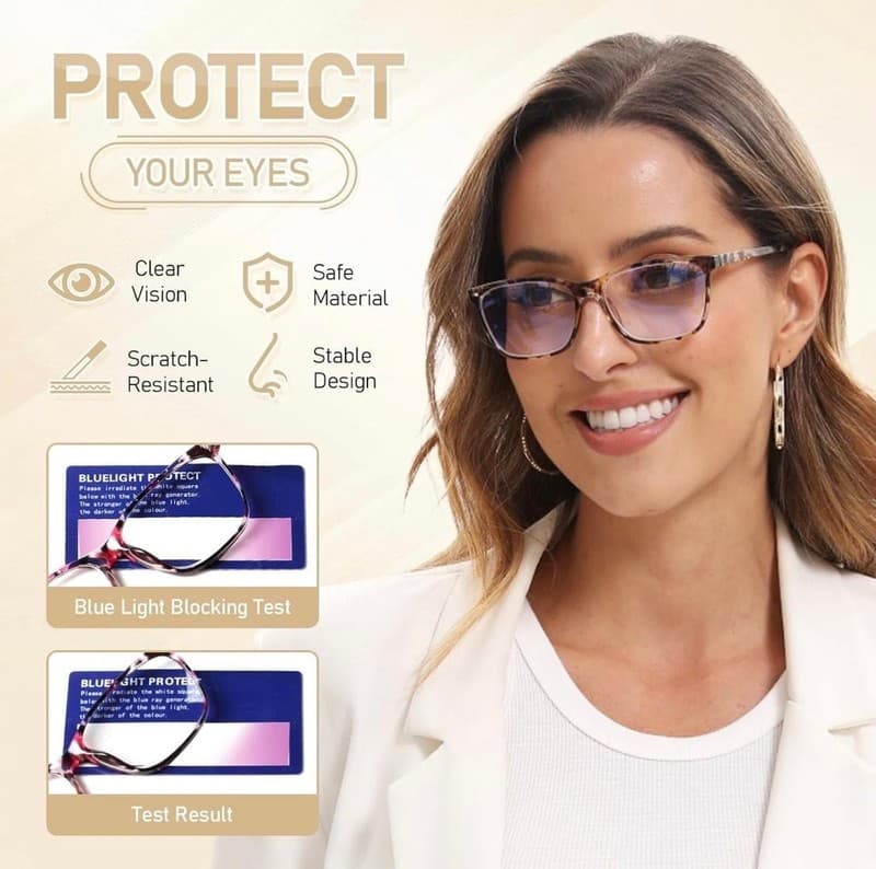 SIGVAN Ladies Blue Light Blocking Reading Glasses Fashion Floral Pattern Spring - Thumbnail 5