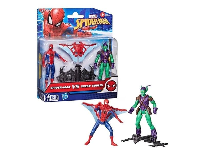Marvel Epic Hero Series Spider-Man vs Green Goblin Action Figure 2-Pack with Acc - Thumbnail 2