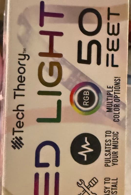 Tech Theory 50 Feet RGB LED Light Strip with Remote and Music Sync - Thumbnail 4