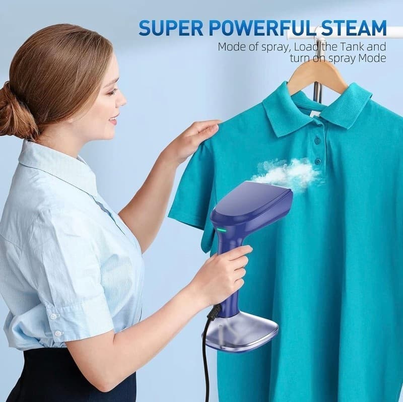 Steamer for Clothes - 1800W Powerful Steam, 2 Modes for Wet and Dry Ironing, 20- - Thumbnail 8