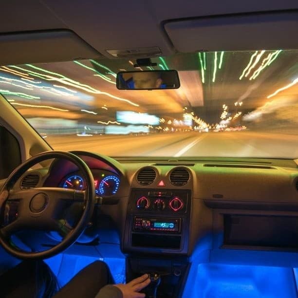 Monster RGB LED Car Interior Lights 2-Pack 10.5" Multicolor Strips with Remote - Thumbnail 2