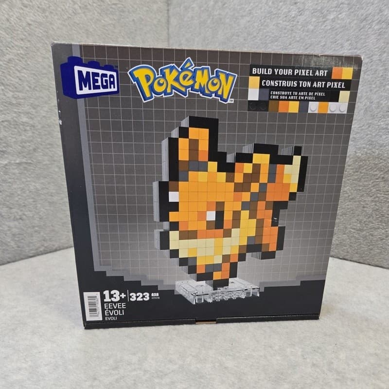 Mega Pokemon Eevee Pixel Art Building Set 323 Pieces HTH78