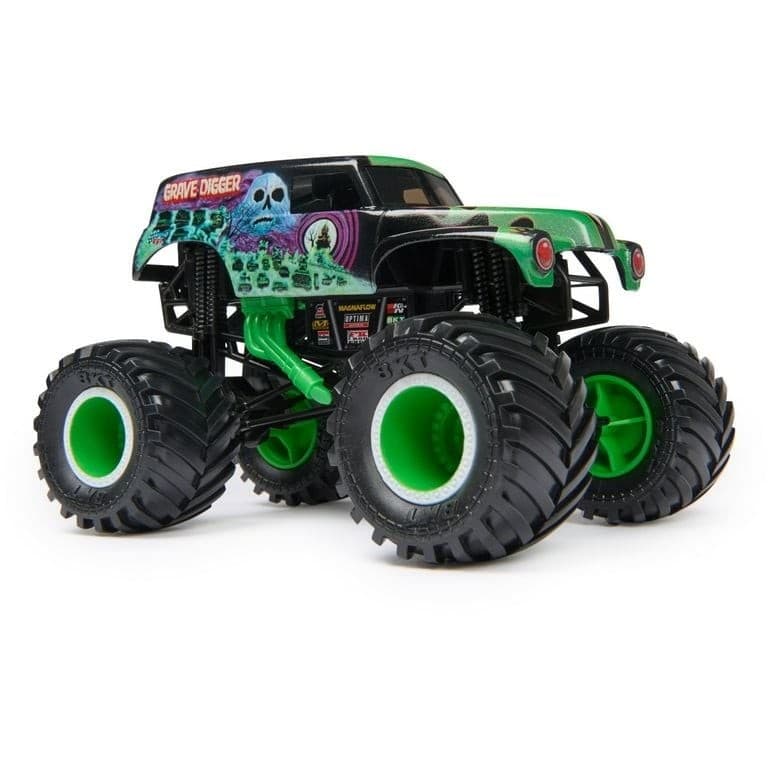 Monster Jam Official Grave Digger Die-Cast Monster Truck 1:24 Scale - Thumbnail 5