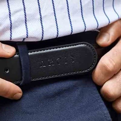 ARCIS 40” Men's Genuine Leather Classic Reversible Belt Black/Brown - Thumbnail 2