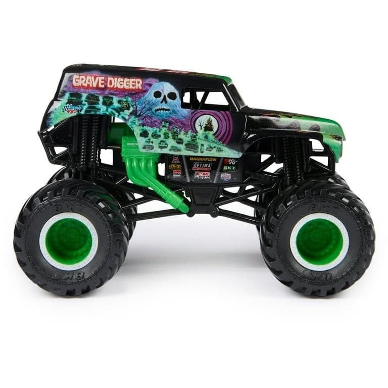 Monster Jam Official Grave Digger Die-Cast Monster Truck 1:24 Scale - Thumbnail 4