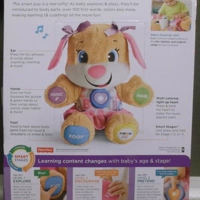 Fisher-Price Laugh & Learn Smart Stages Sis Interactive Plush Puppy - Thumbnail 3