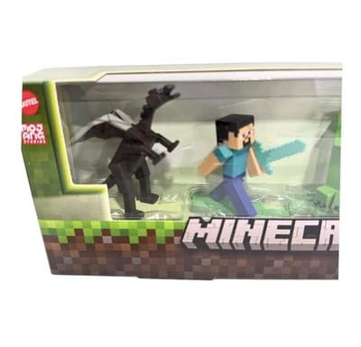 Minecraft Character Figures 4-Pack Ender Dragon Steve Creeper Pig NIB - Thumbnail 4