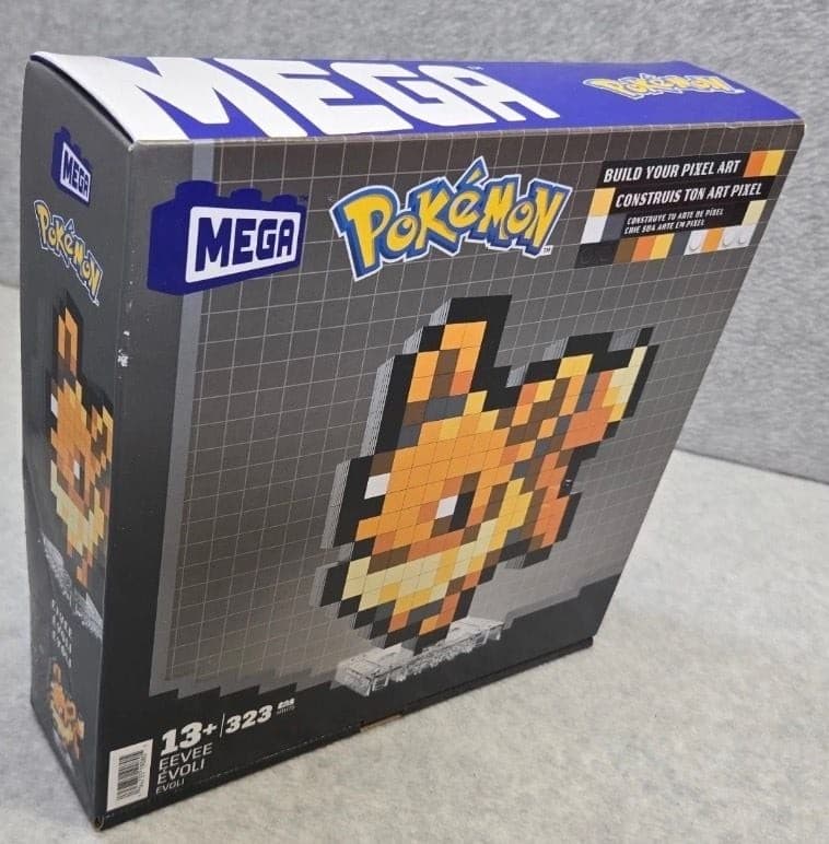 Mega Pokemon Eevee Pixel Art Building Set 323 Pieces HTH78 - Thumbnail 2