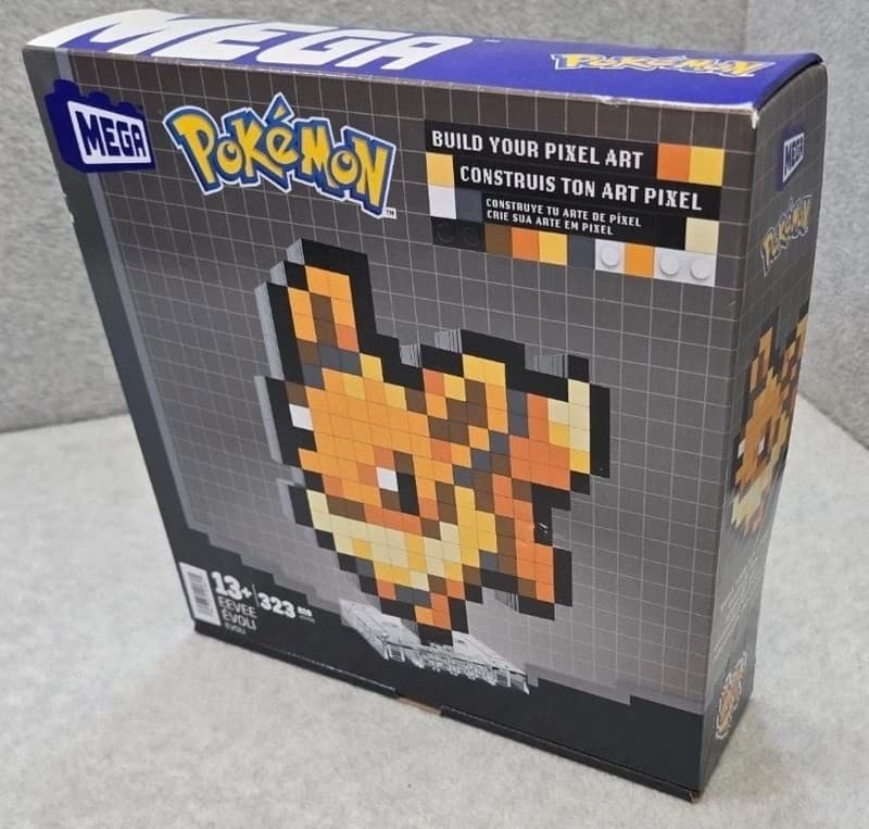 Mega Pokemon Eevee Pixel Art Building Set 323 Pieces HTH78 - Thumbnail 3