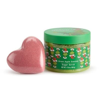 The Grinch Green Apple Scented Bath Bomb & Sugar Scrub Set - Thumbnail 2