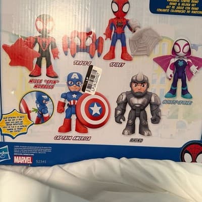 Marvel Spidey and His Amazing Friends Rhino Roundup 6-Pack Figure Set - Thumbnail 3
