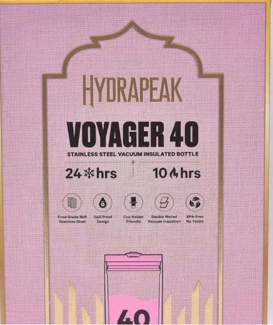 Hydrapeak Voyager 40oz Stainless Steel Tumbler - Pink Ombre - Thumbnail 4