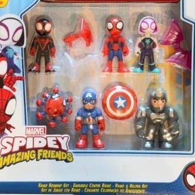 Marvel Spidey and His Amazing Friends Rhino Roundup 6-Pack Figure Set - Thumbnail 2