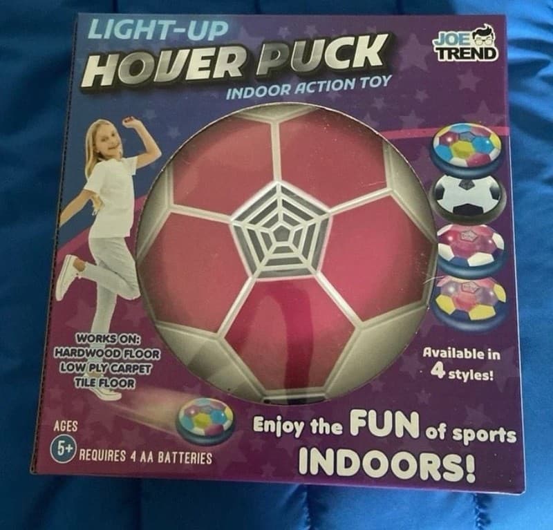 Joe Trend Light-Up Hover Puck Indoor Action Toy Air Soccer Ball