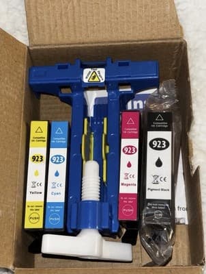 Sheengo 923 Compatible Ink Cartridge Set CMYK w/ Tool New Open Box