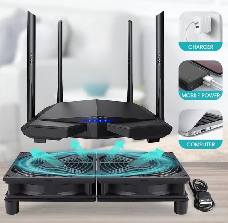 Router Cooling Fan DIY PC Cooler TV Box Wireless Quiet DC 5V USB Power 120mm 240 - Thumbnail 5