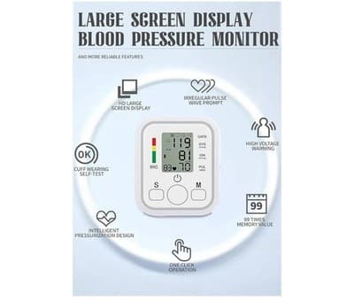 Electronic Blood Pressure Monitor Automatic Arm Style Digital LCD - Thumbnail 2