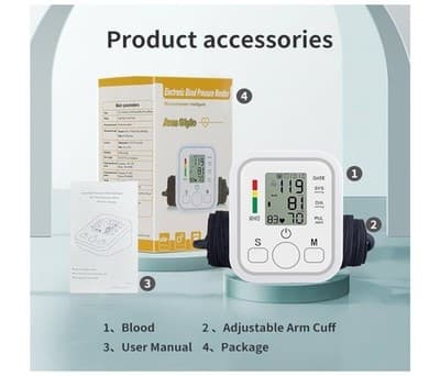Electronic Blood Pressure Monitor Automatic Arm Style Digital LCD - Thumbnail 5