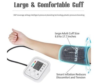 Electronic Blood Pressure Monitor Automatic Arm Style Digital LCD - Thumbnail 7