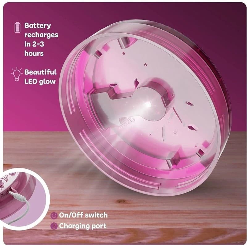Dan&Darci Light-Up Unicorn Terrarium Kit for Kids - DIY Science & Craft Set - Thumbnail 3