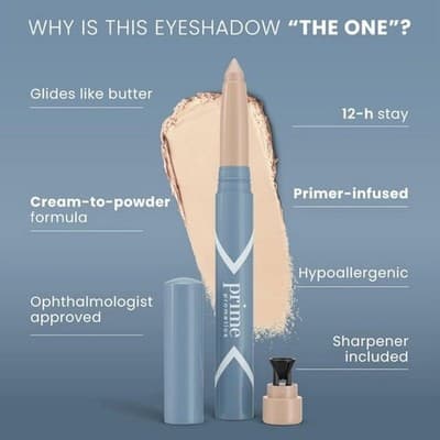 Prime Prometics Primeyes Eyeshadow Stick in Vanilla Matte - Thumbnail 2