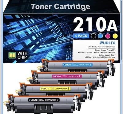 SUDLTO 210A Toner Cartridges with Chip - 4301fdw Toner Replacement for HP 210A