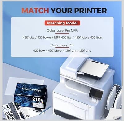 SUDLTO 210A Toner Cartridges with Chip - 4301fdw Toner Replacement for HP 210A - Thumbnail 3