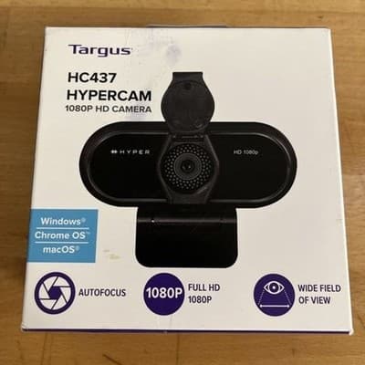 Targus HyperCam 1080p HD Webcam HC437 AVC041 with Privacy Cover