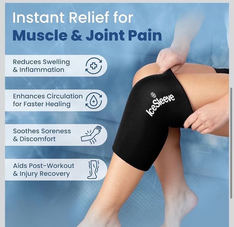 IceSleeve Cooling Compression Cold Therapy Sleeve for Elbow and Knee - Thumbnail 5