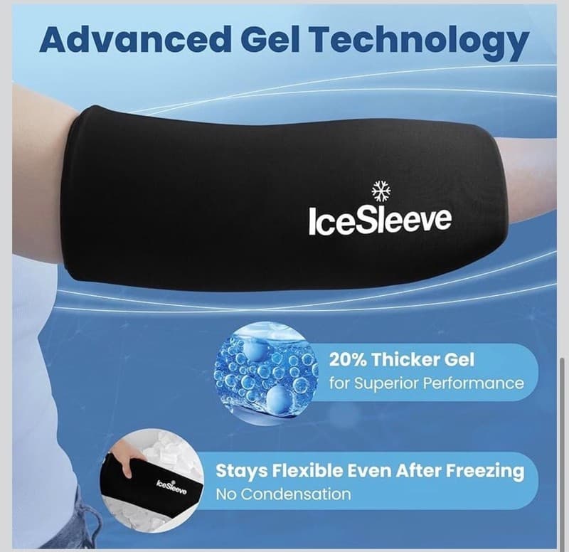 IceSleeve Cooling Compression Cold Therapy Sleeve for Elbow and Knee - Thumbnail 4