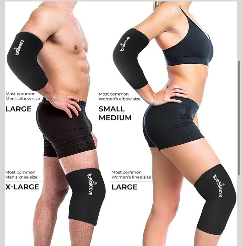 IceSleeve Cooling Compression Cold Therapy Sleeve for Elbow and Knee - Thumbnail 3