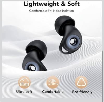 Ear Plugs for Sleeping Noise Cancelling, Reusable Silicone Earplugs for Sleeping - Thumbnail 7