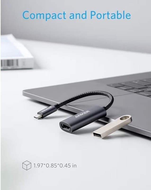 Anker USB-C to HDMI Adapter, Braided Nylon Cable - Thumbnail 4