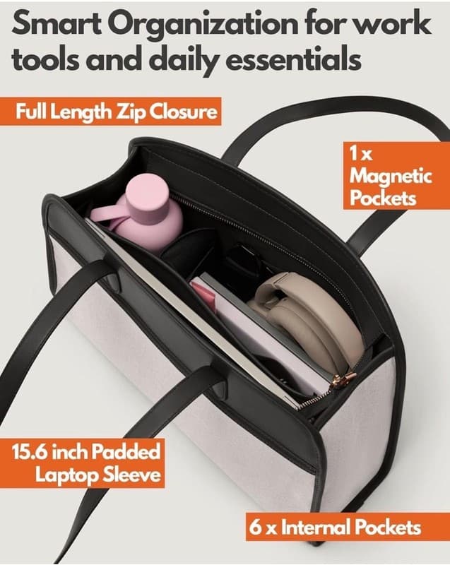 Peech Canvas Tote Black, Black : : Electronics - Thumbnail 4