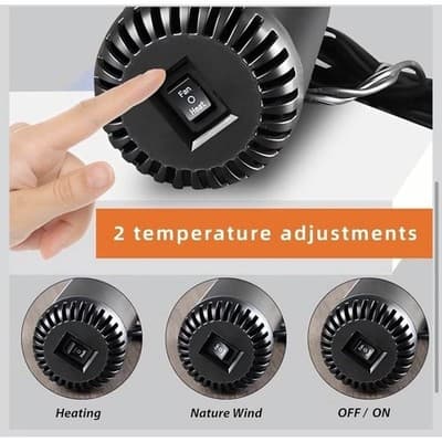 12V Car Heater Fan Windscreen Demister Portable Plug-in MJ509B - Thumbnail 5