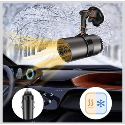 12V Car Heater Fan Windscreen Demister Portable Plug-in MJ509B - Thumbnail 9