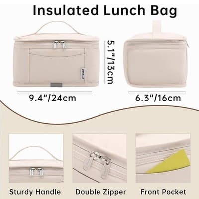 MoiFasl Insulated Leak-Proof Lunch Bag with Adjustable Shoulder Strap - Thumbnail 6