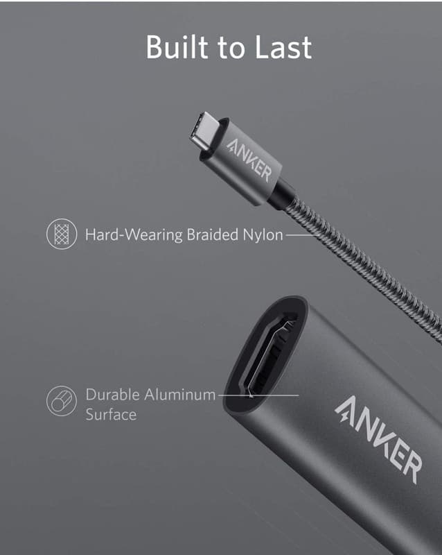 Anker USB-C to HDMI Adapter, Braided Nylon Cable - Thumbnail 5